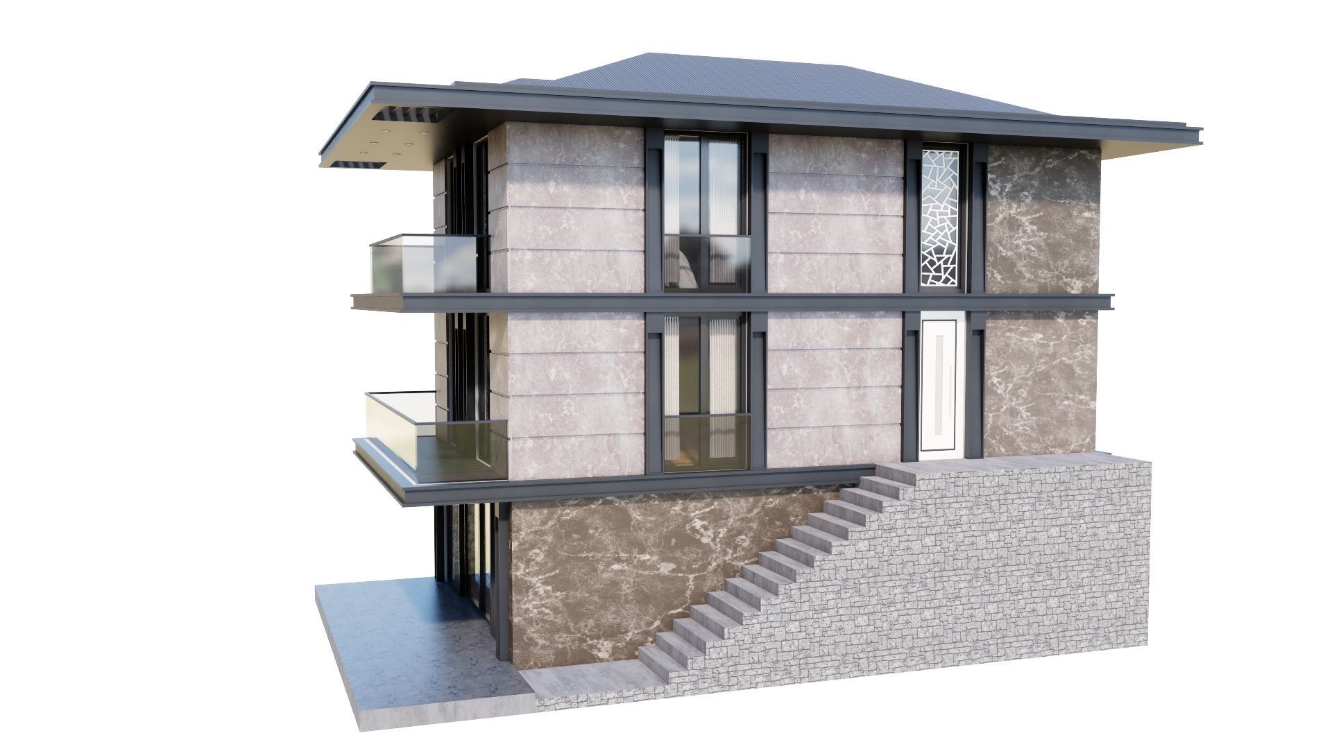 HOUSE 131 Low-poly 3D model_30