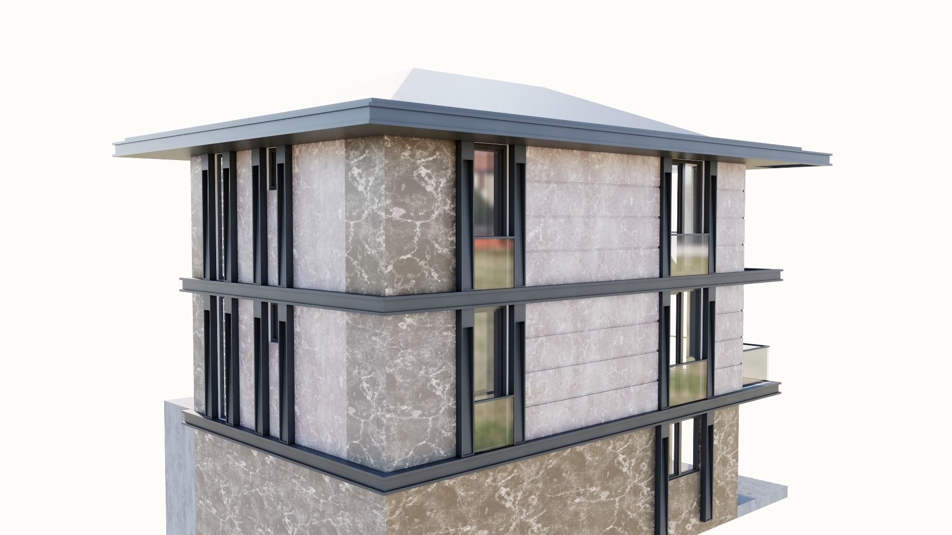 HOUSE 131 Low-poly 3D model_12