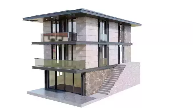 HOUSE 131 Low-poly 3D model