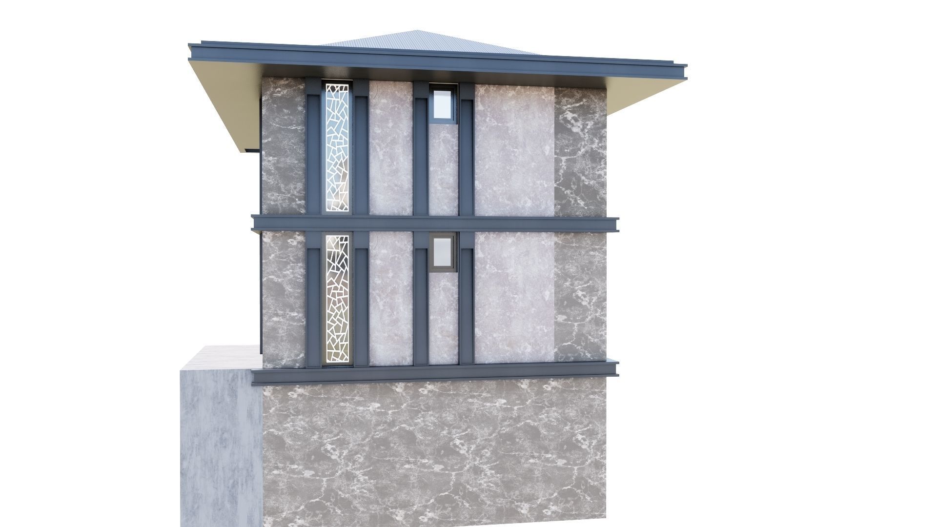 HOUSE 131 Low-poly 3D model_6