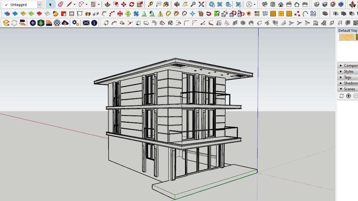 HOUSE 131 Low-poly 3D model_3