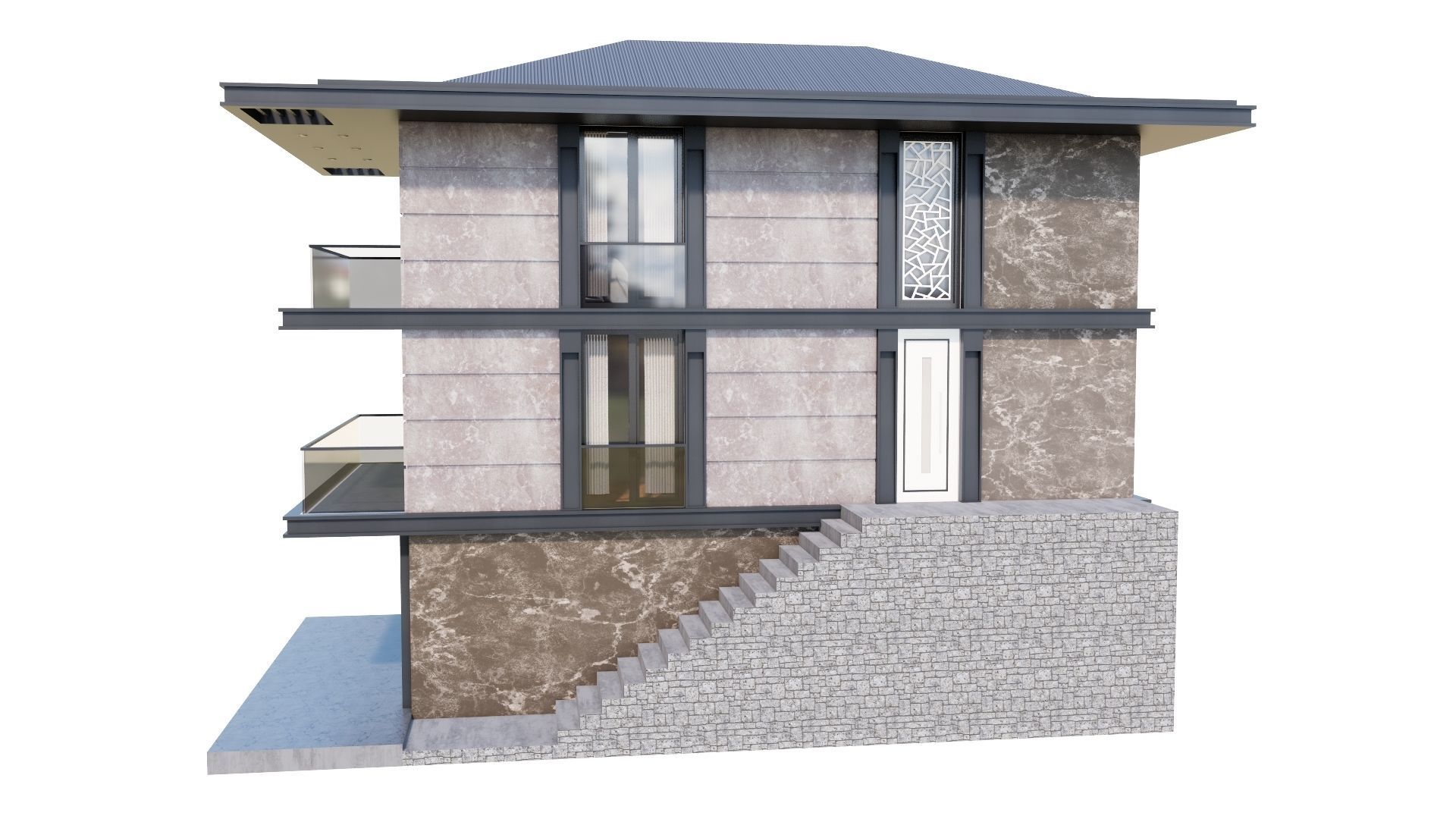 HOUSE 131 Low-poly 3D model_31