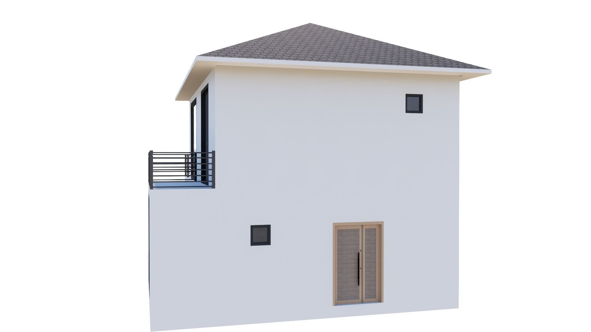 HOUSE 132 Low-poly 3D model_9