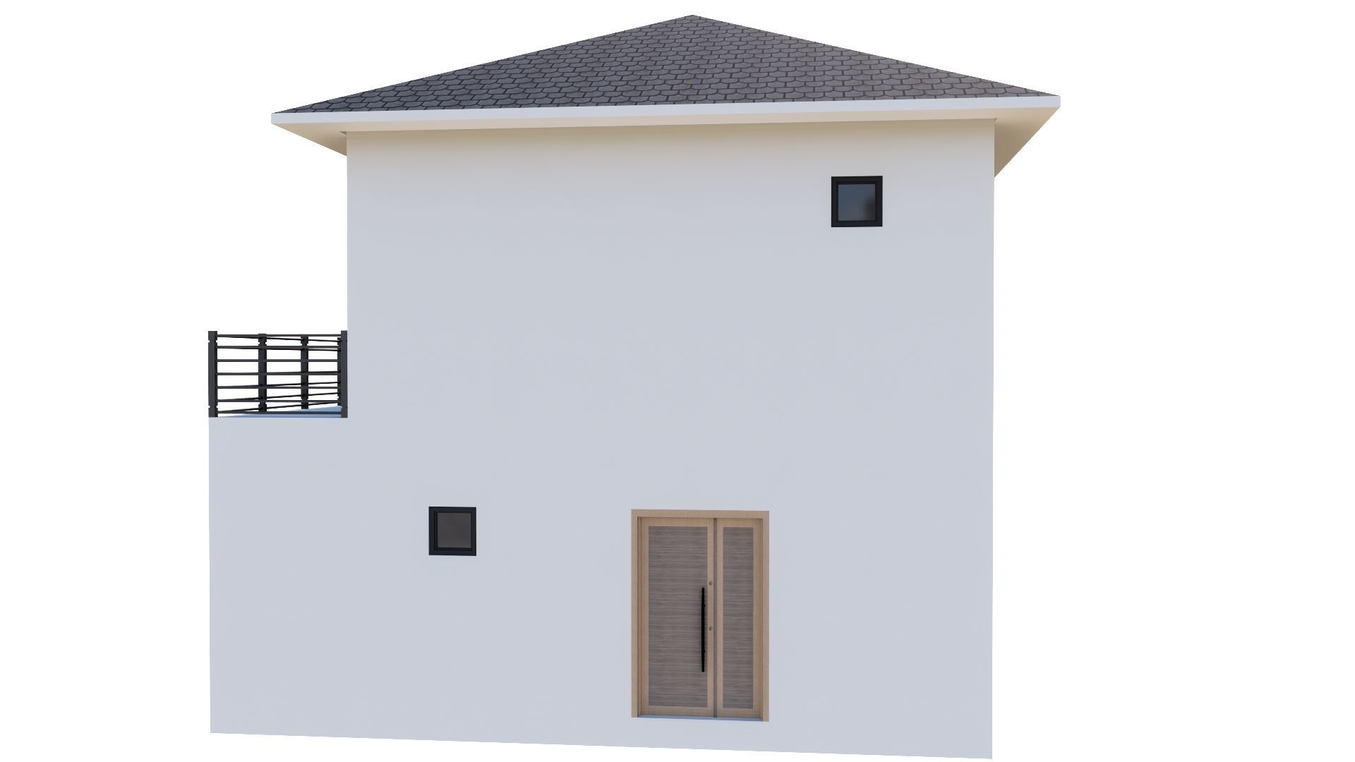 HOUSE 132 Low-poly 3D model_11
