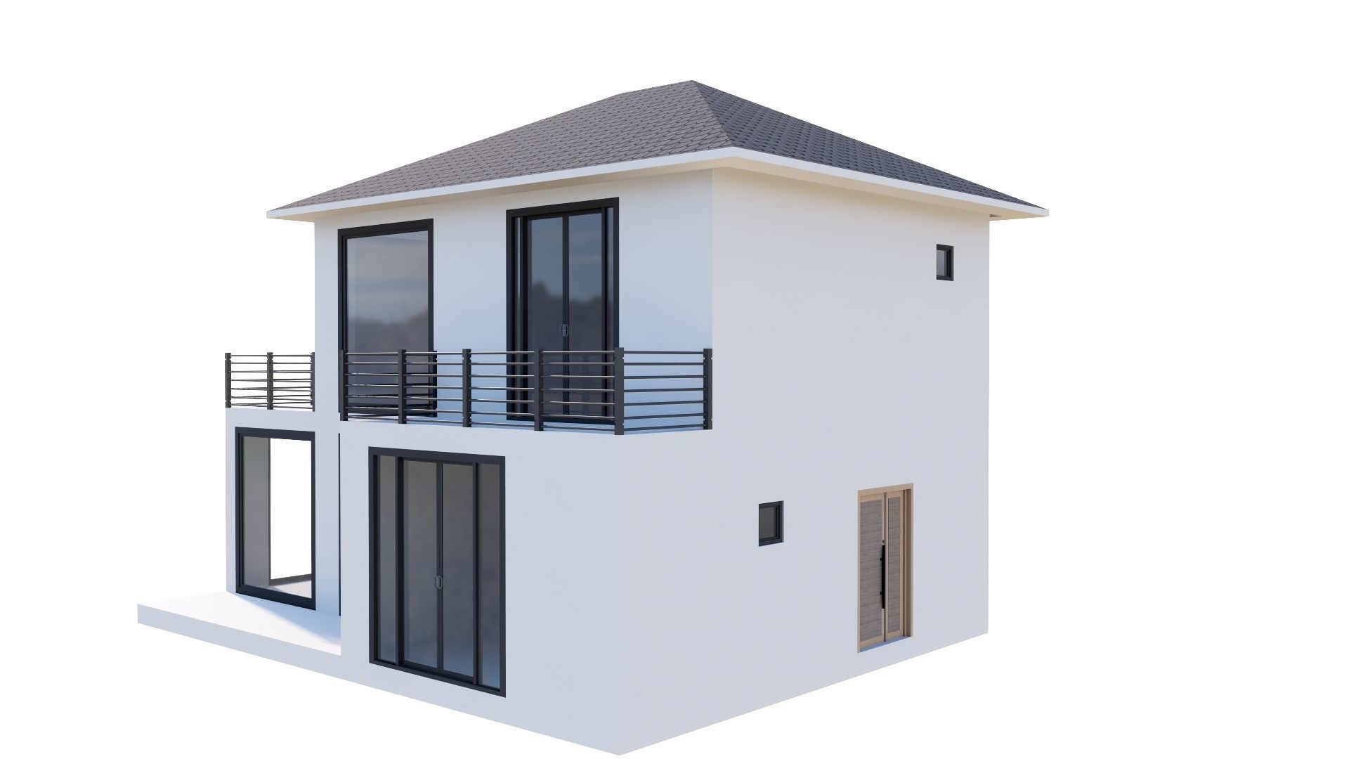 HOUSE 132 Low-poly 3D model_7