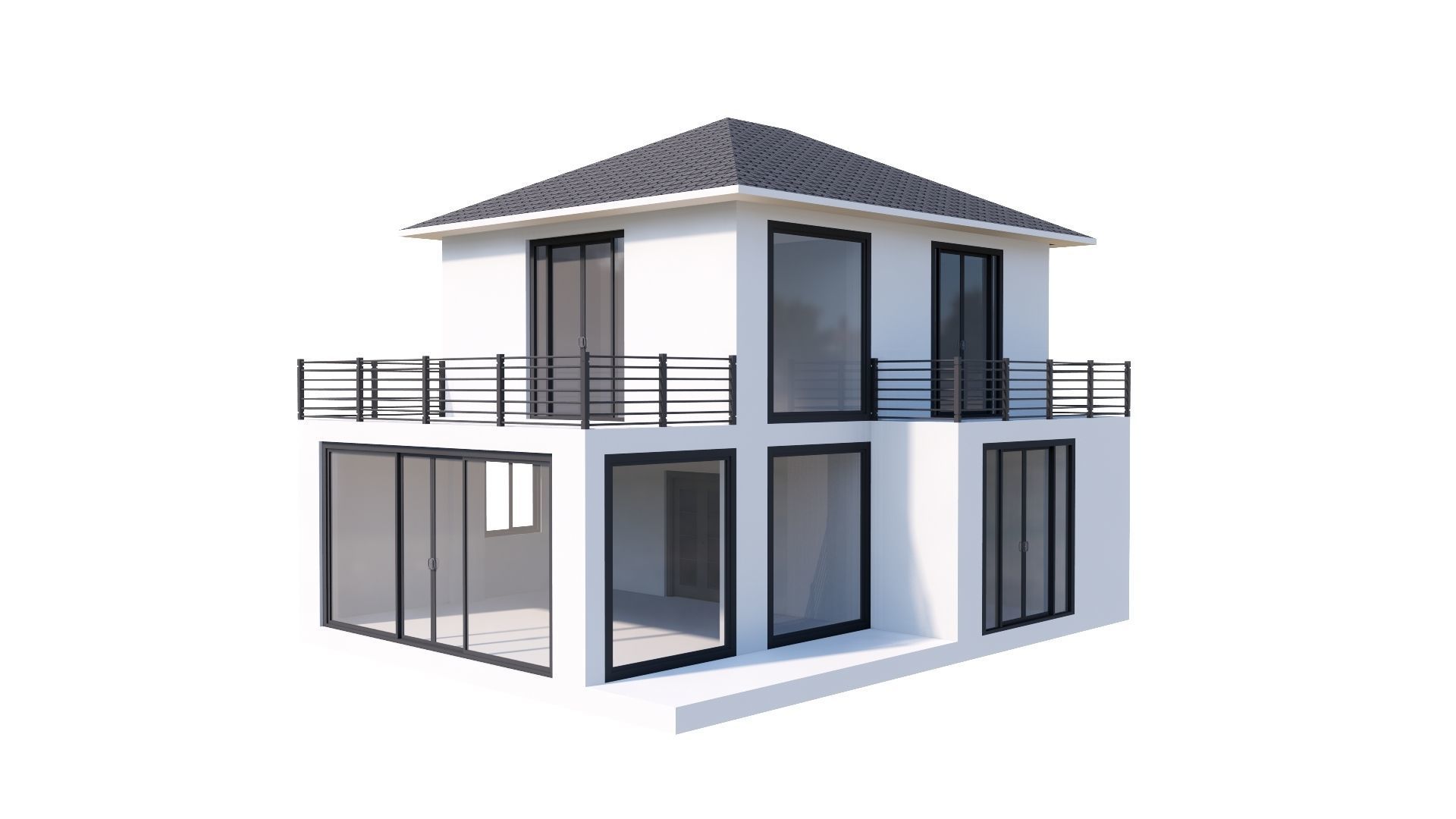 HOUSE 132 Low-poly 3D model_36