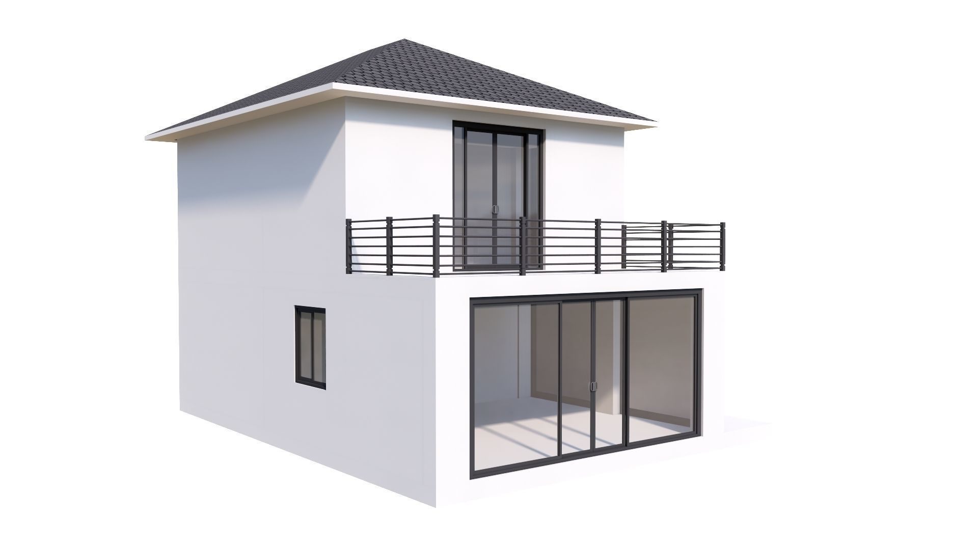 HOUSE 132 Low-poly 3D model_4