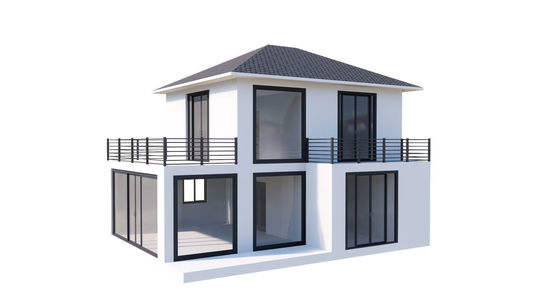 HOUSE 132 Low-poly 3D model_37