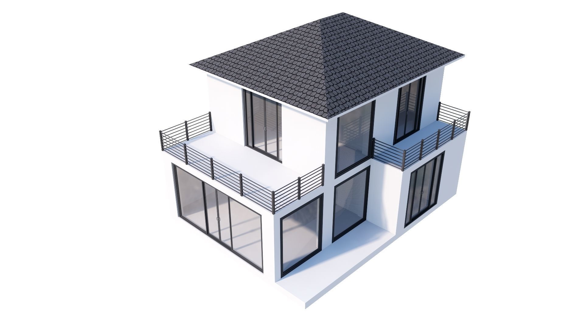 HOUSE 132 Low-poly 3D model_28