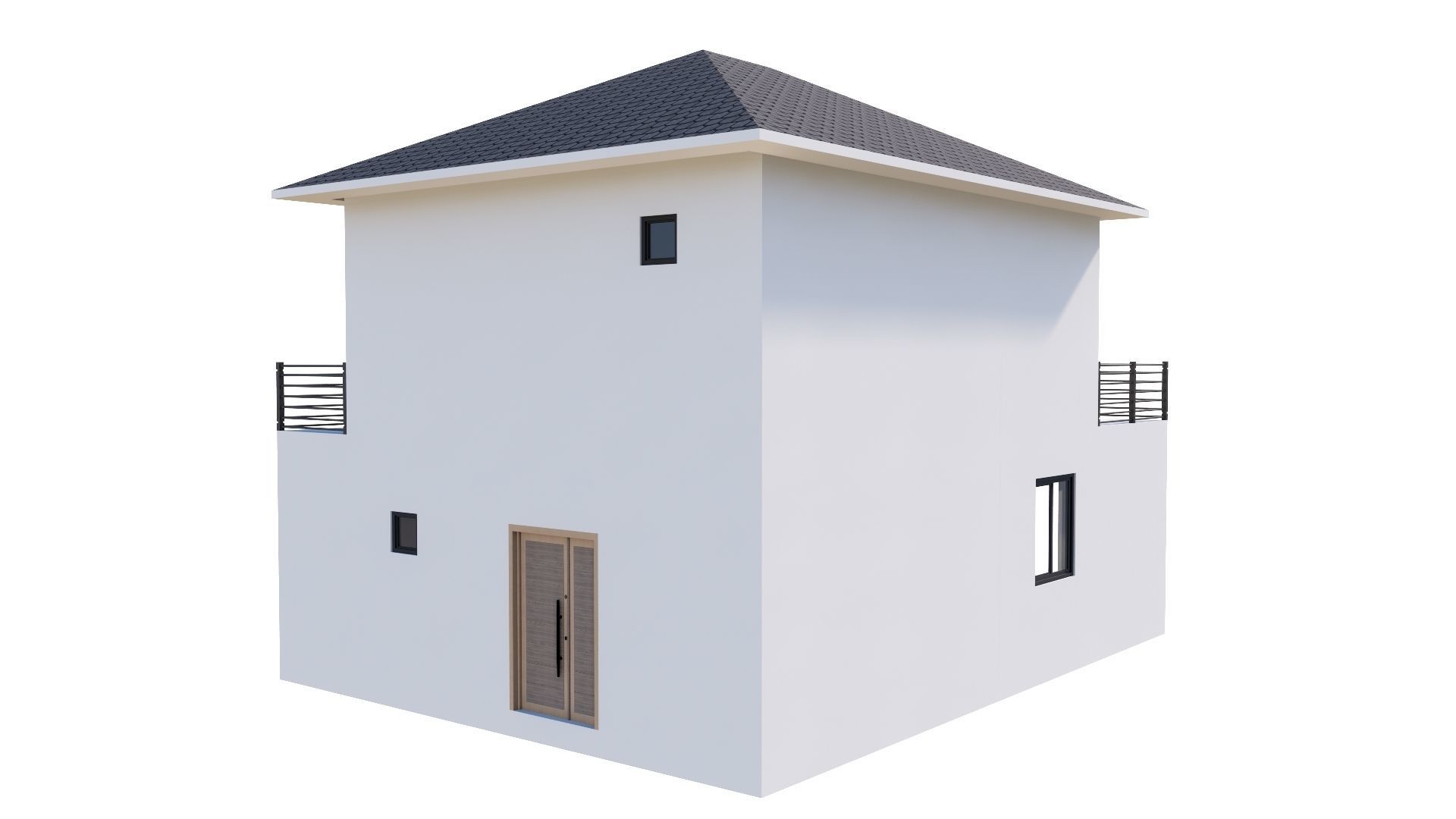 HOUSE 132 Low-poly 3D model_14