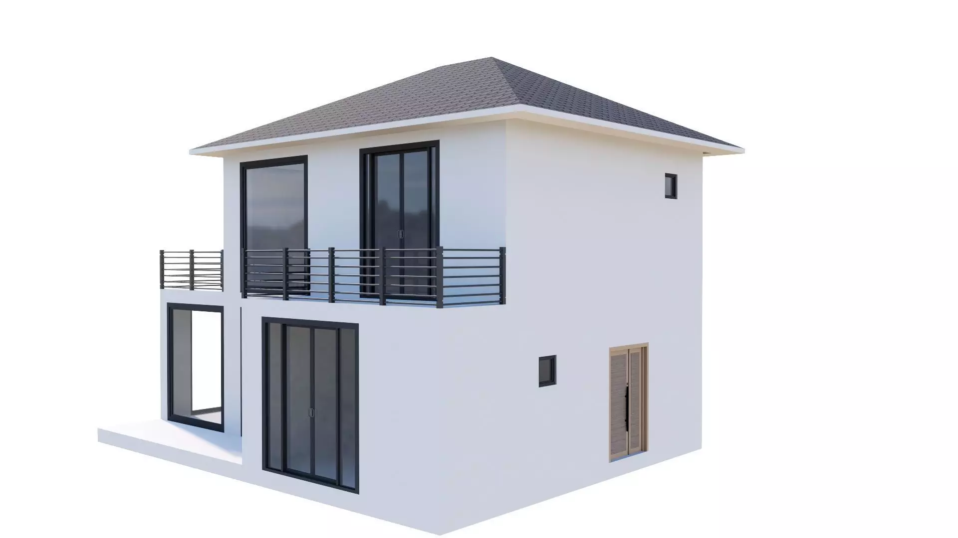 HOUSE 132 Low-poly 3D model_0