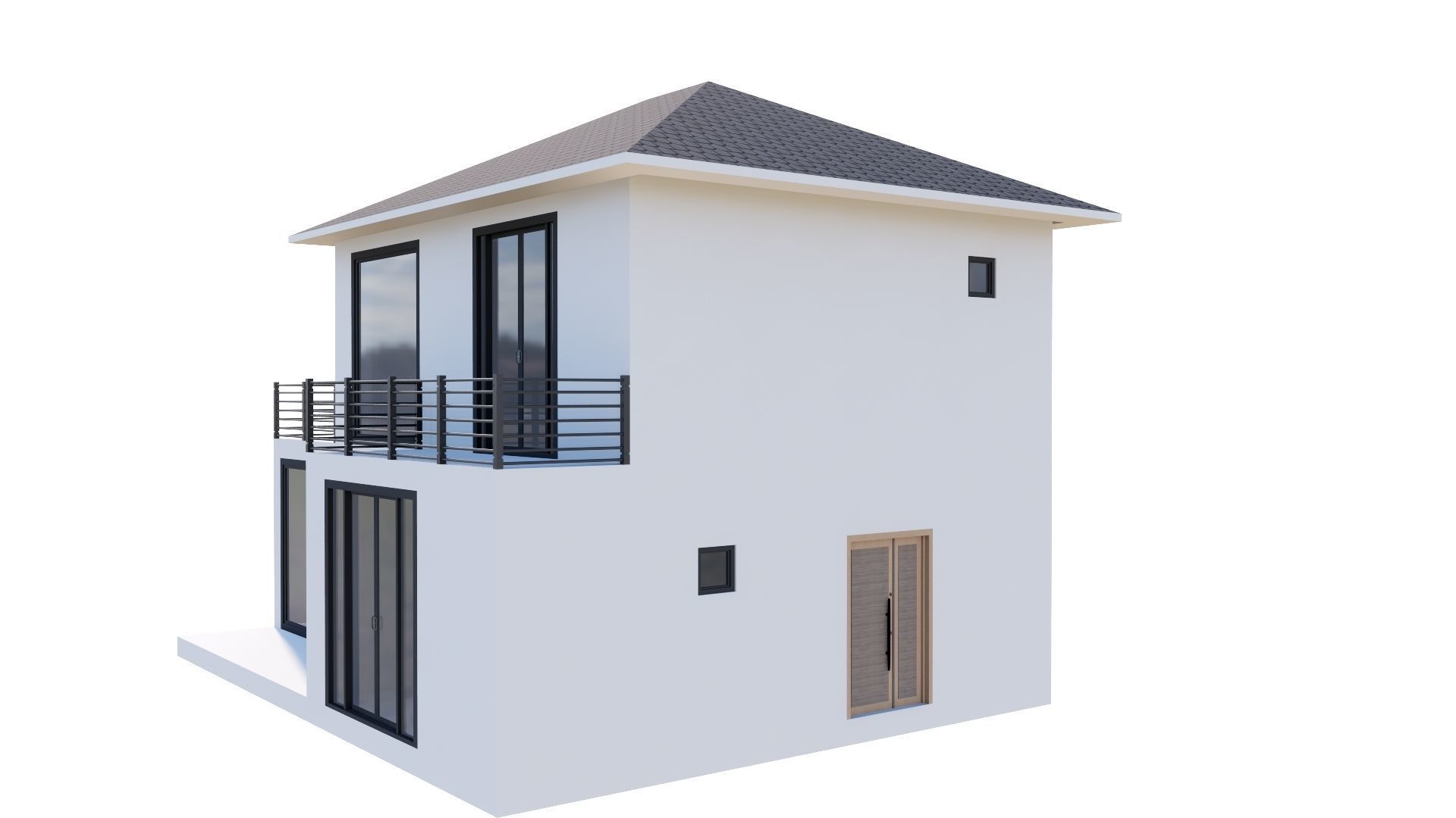 HOUSE 132 Low-poly 3D model_2