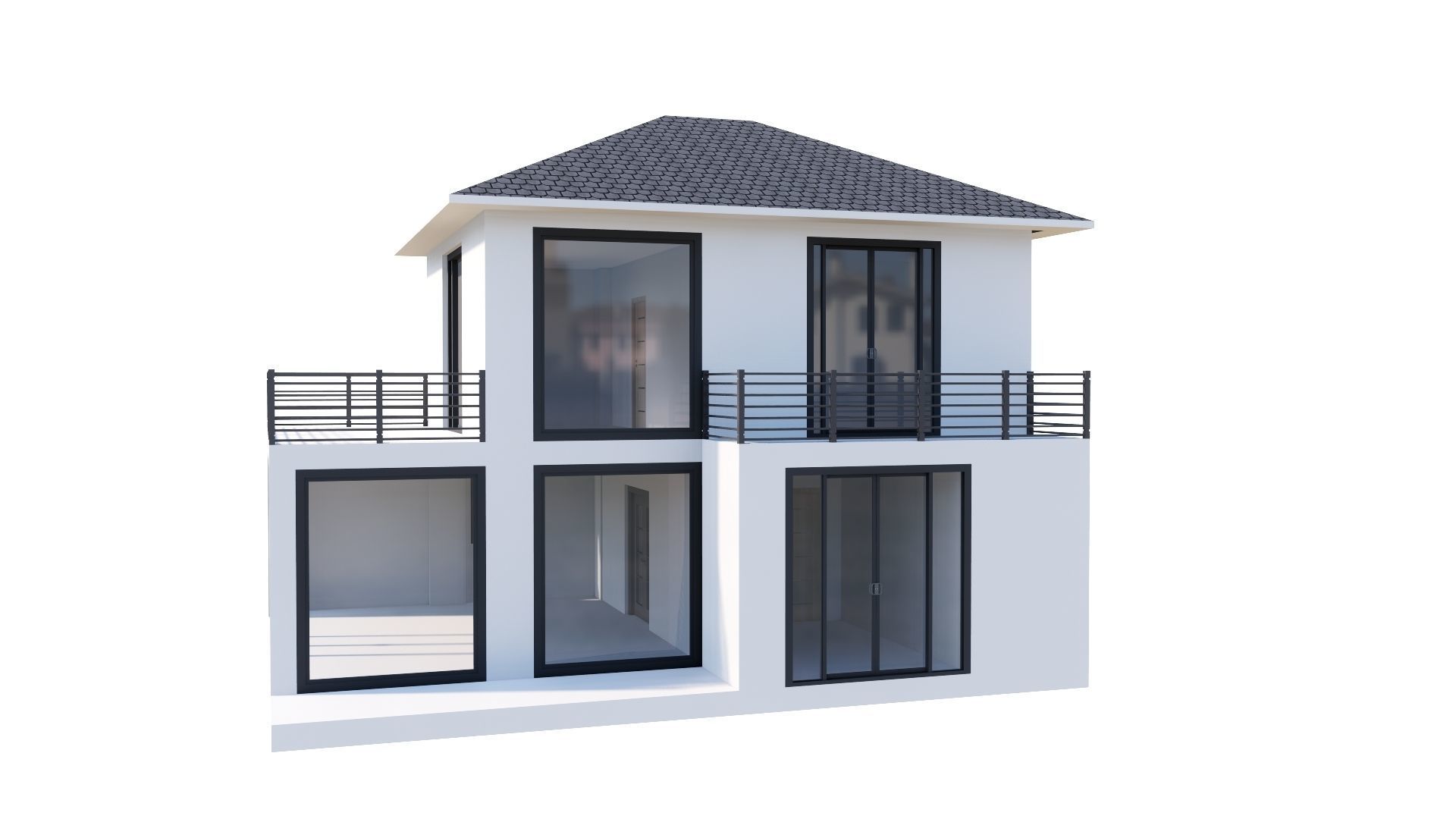 HOUSE 132 Low-poly 3D model_40