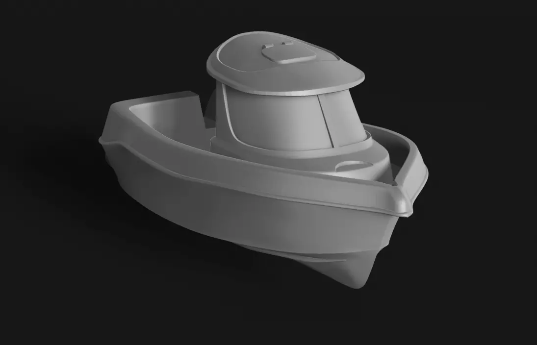 Arvor fishing boat 3D print model_0