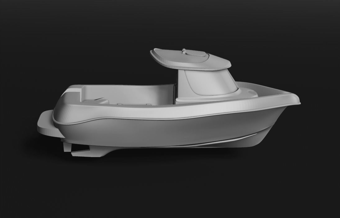 Arvor fishing boat 3D print model_1