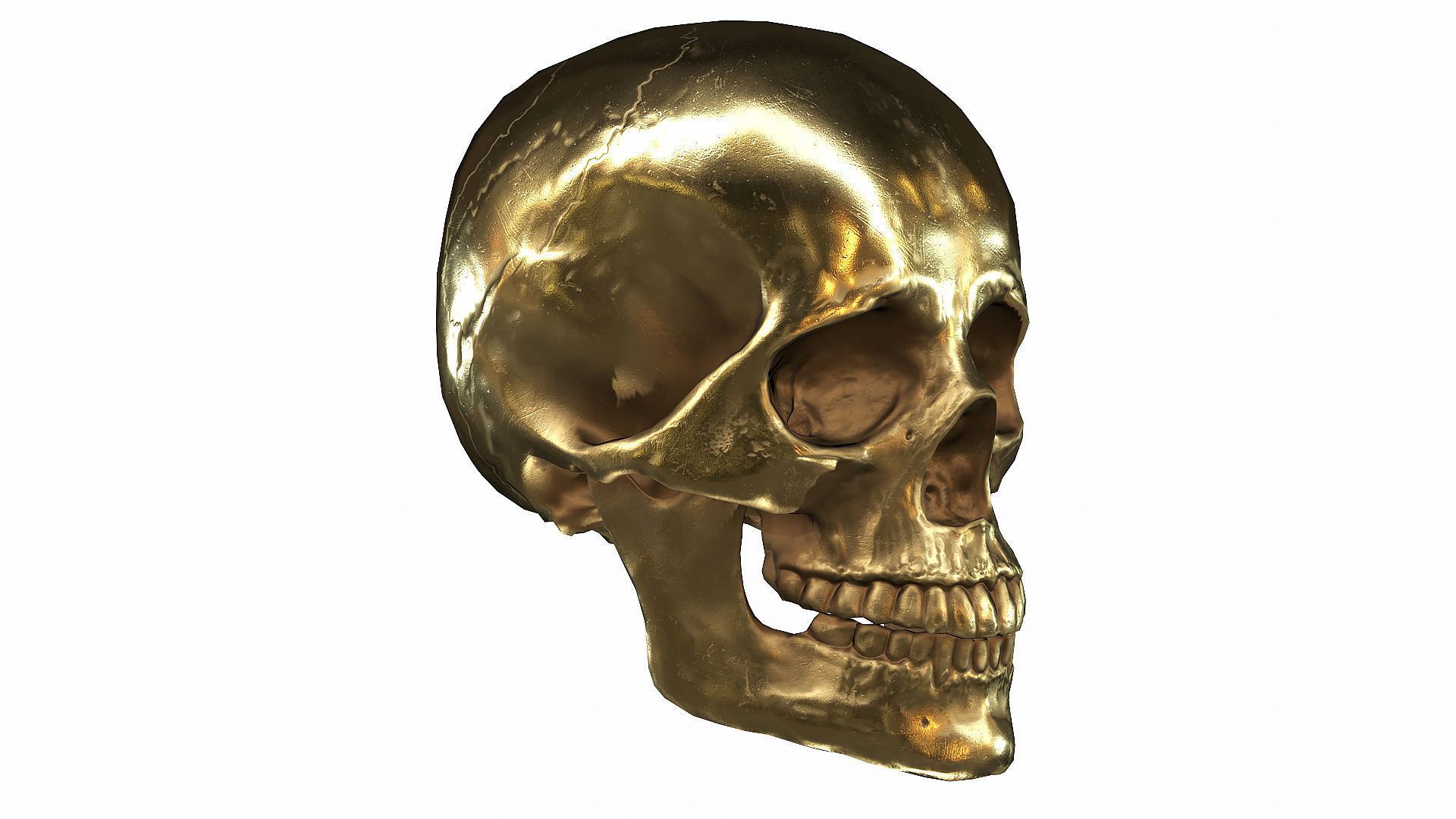 Skull LOW-POLY metal Low-poly 3D model_94