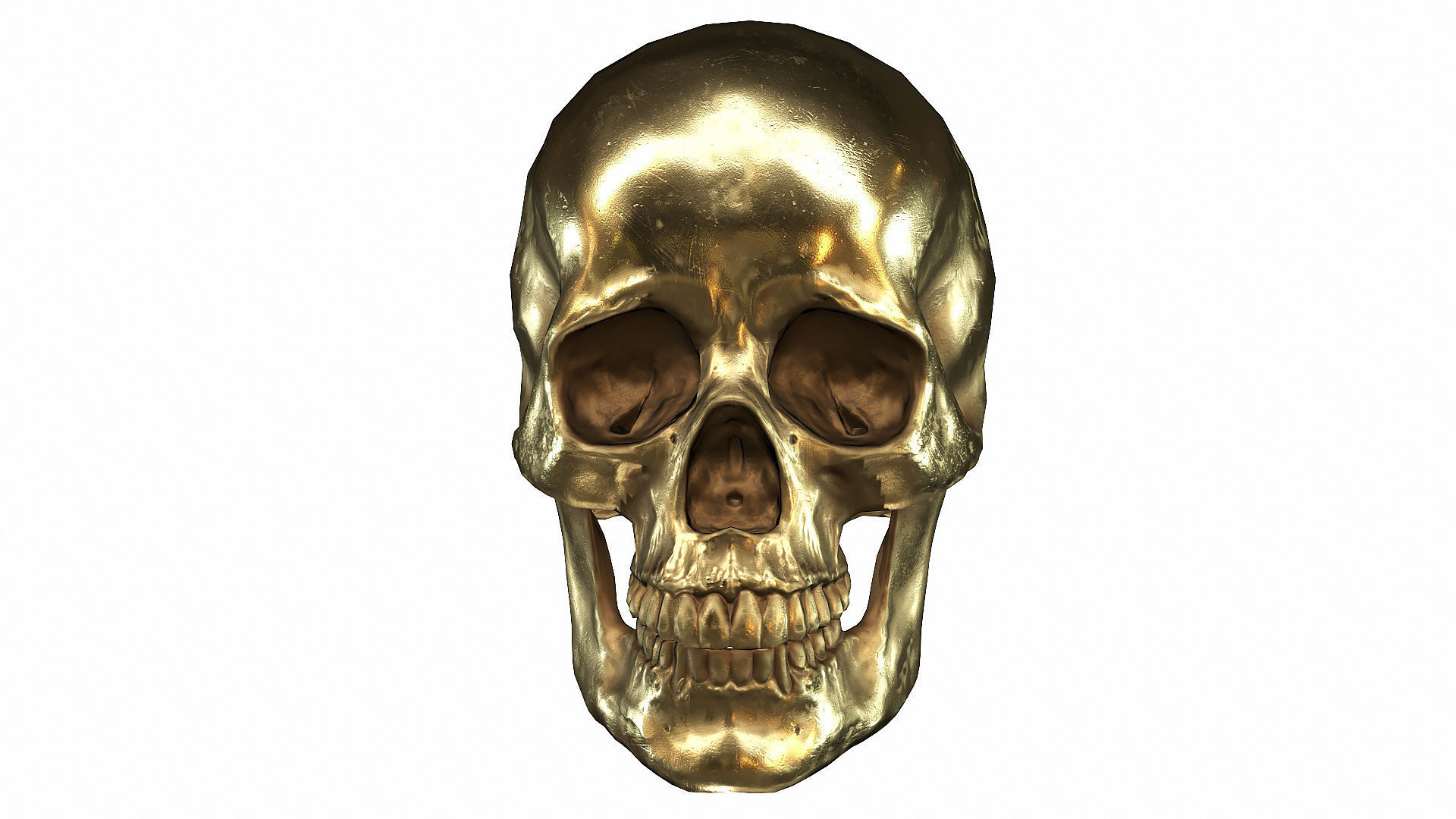 Skull LOW-POLY metal Low-poly 3D model_92