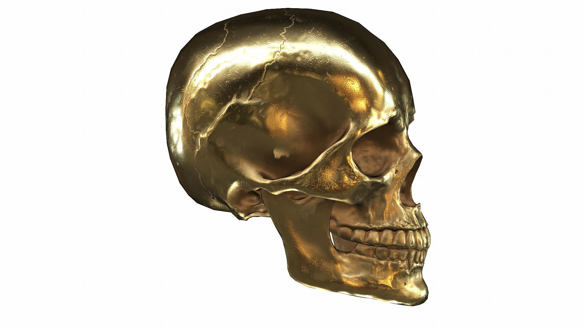 Skull LOW-POLY metal Low-poly 3D model_96