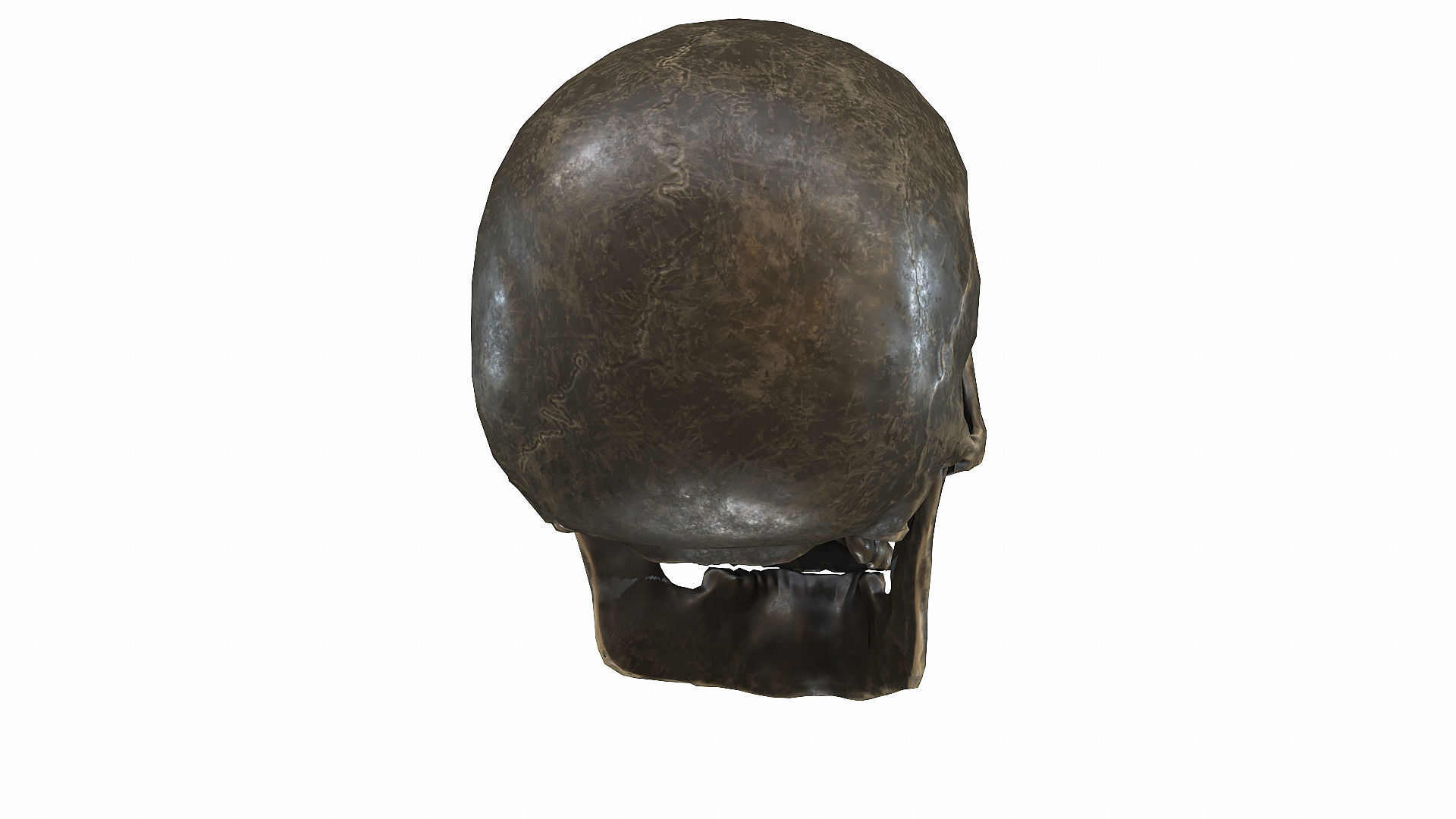 Skull LOW-POLY metal Low-poly 3D model_33