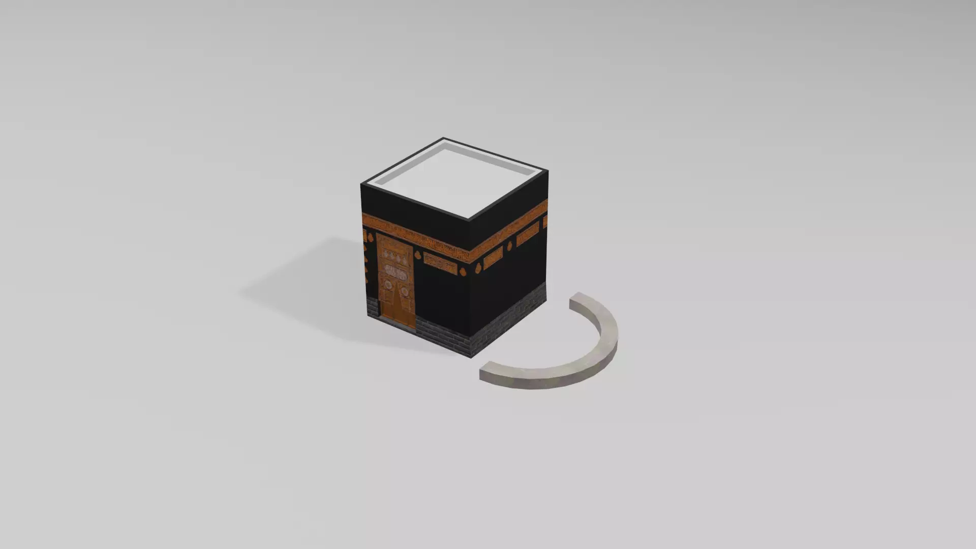 Kaaba Low-poly 3D model_0