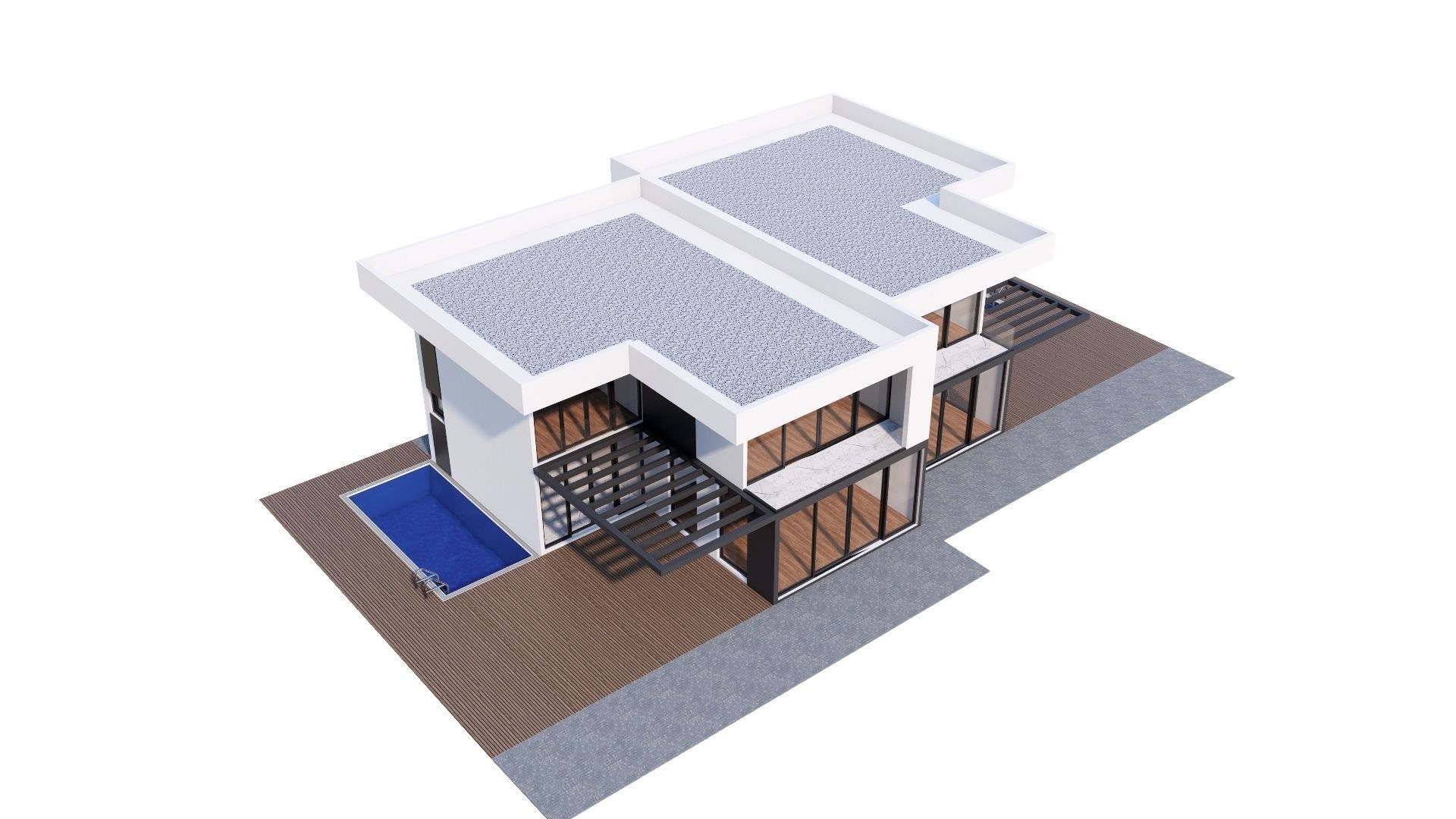 HOUSE 133 Low-poly 3D model_24