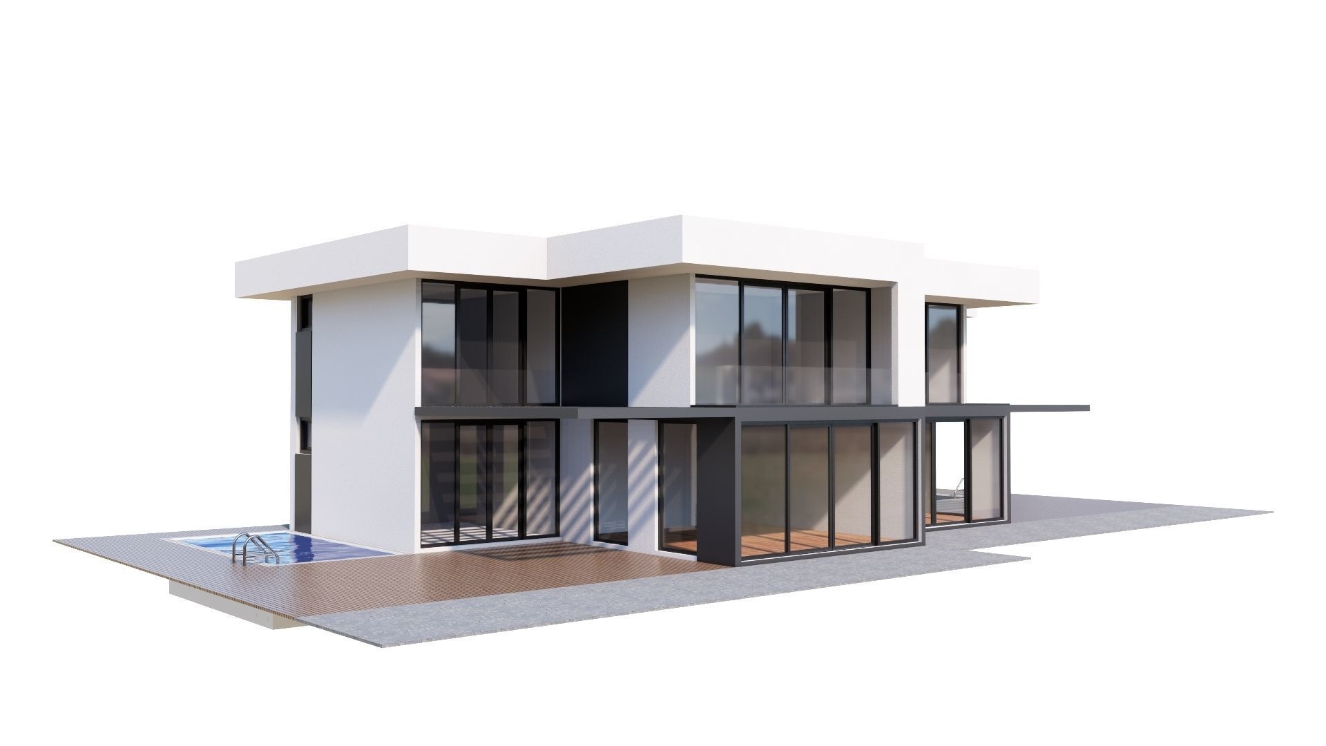 HOUSE 133 Low-poly 3D model_4