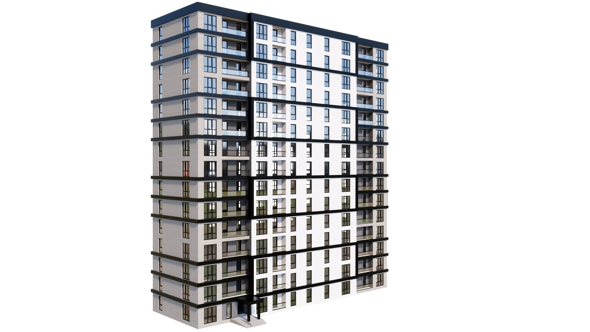 HOUSE 134 Low-poly 3D model_4