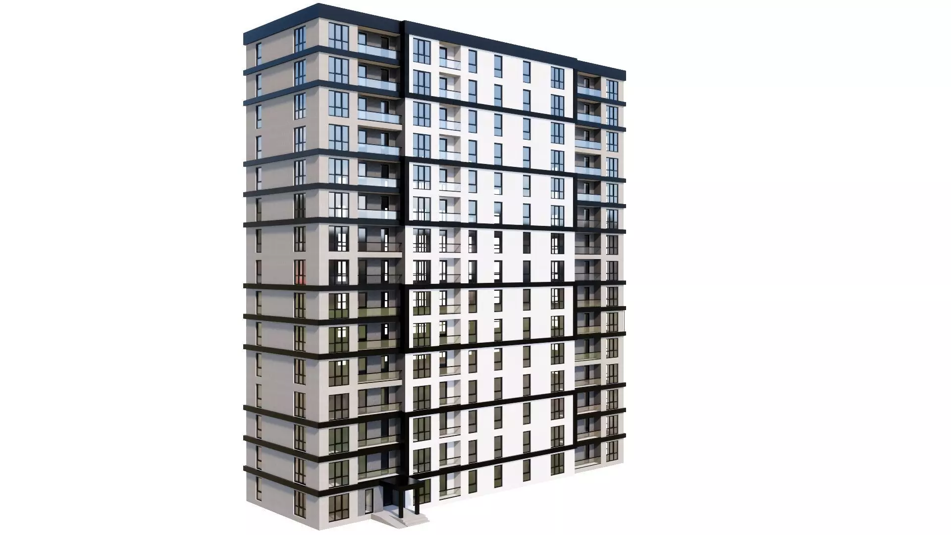 HOUSE 134 Low-poly 3D model_0