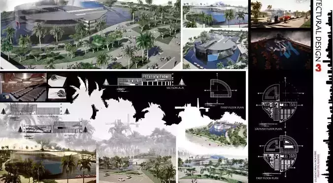 Designer of 2D AutoCAD Museum project and 3D view