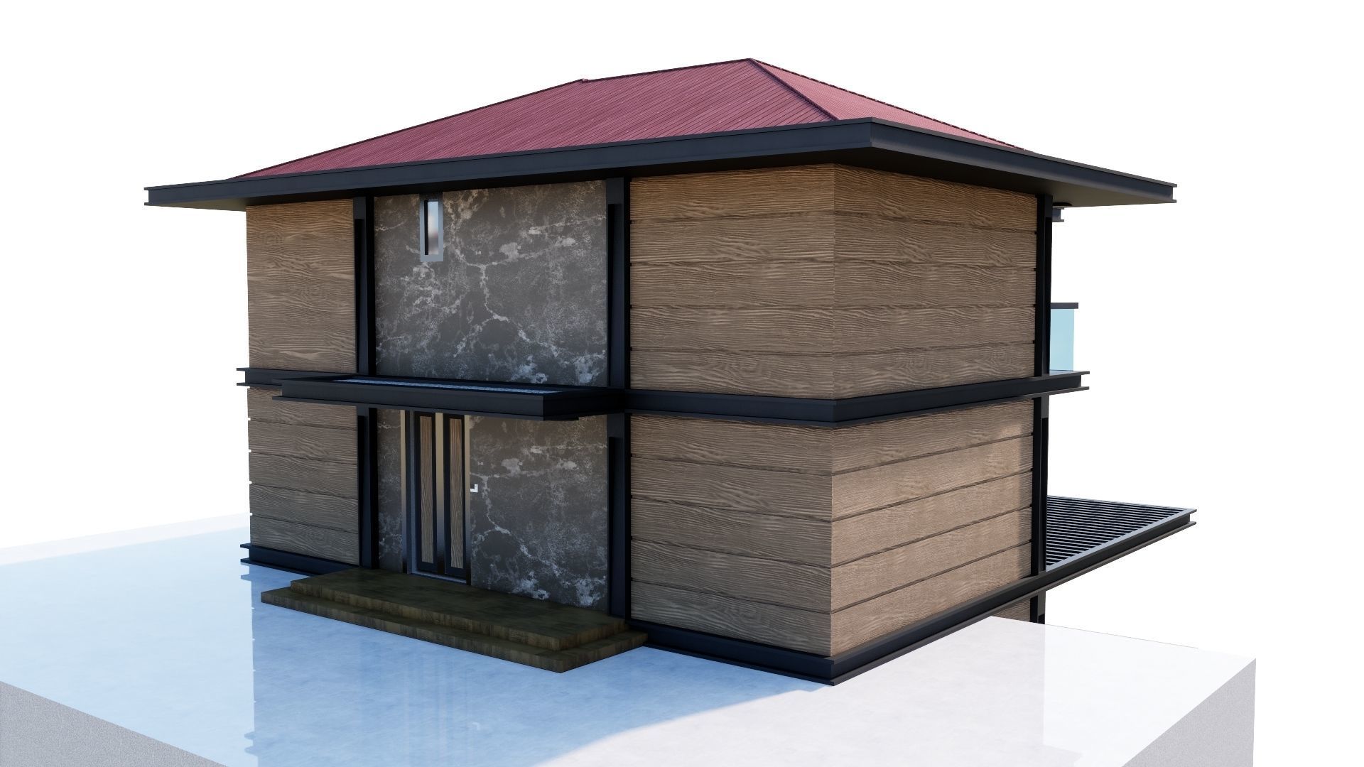 HOUSE 135 Low-poly 3D model_19