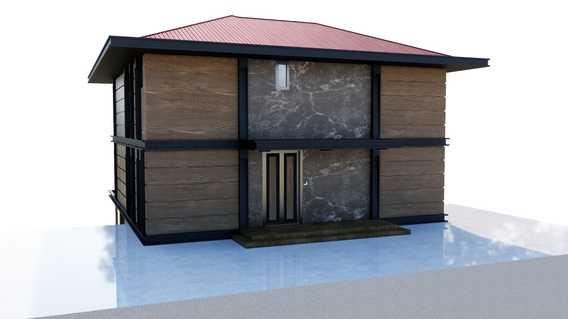 HOUSE 135 Low-poly 3D model_14