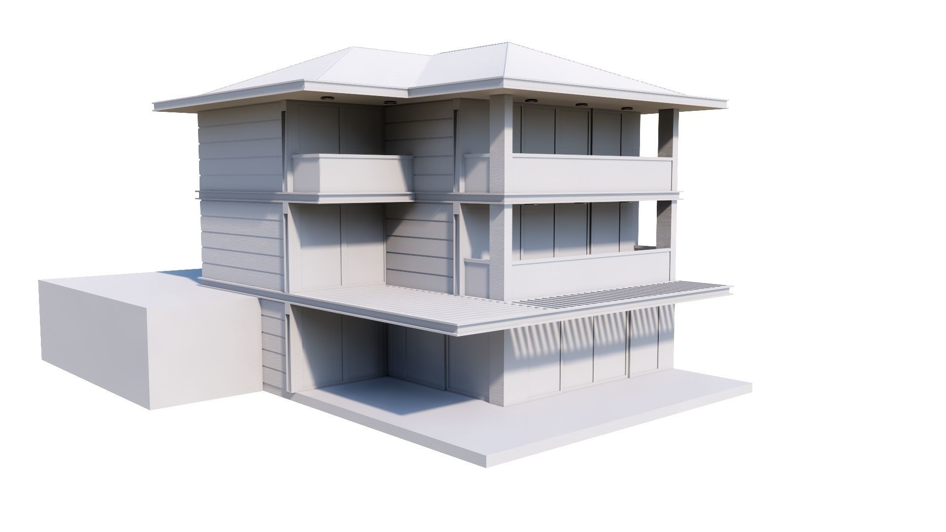 HOUSE 135 Low-poly 3D model_43