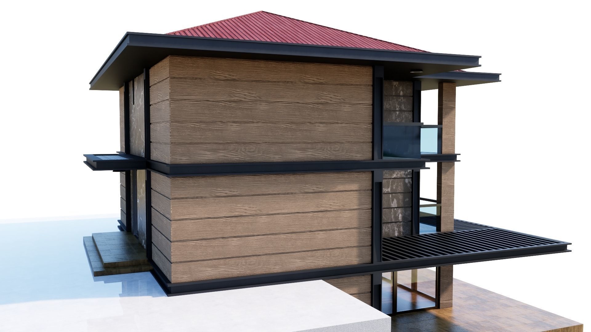 HOUSE 135 Low-poly 3D model_23