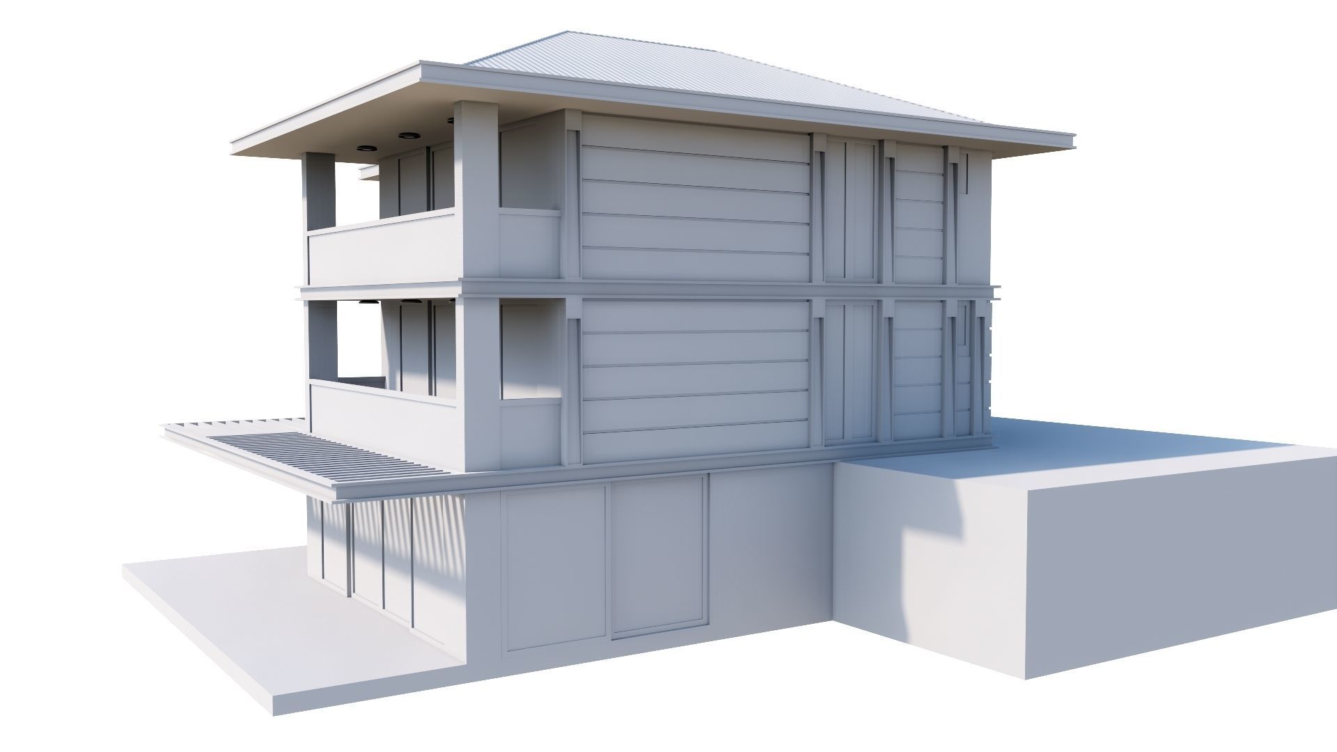 HOUSE 135 Low-poly 3D model_60