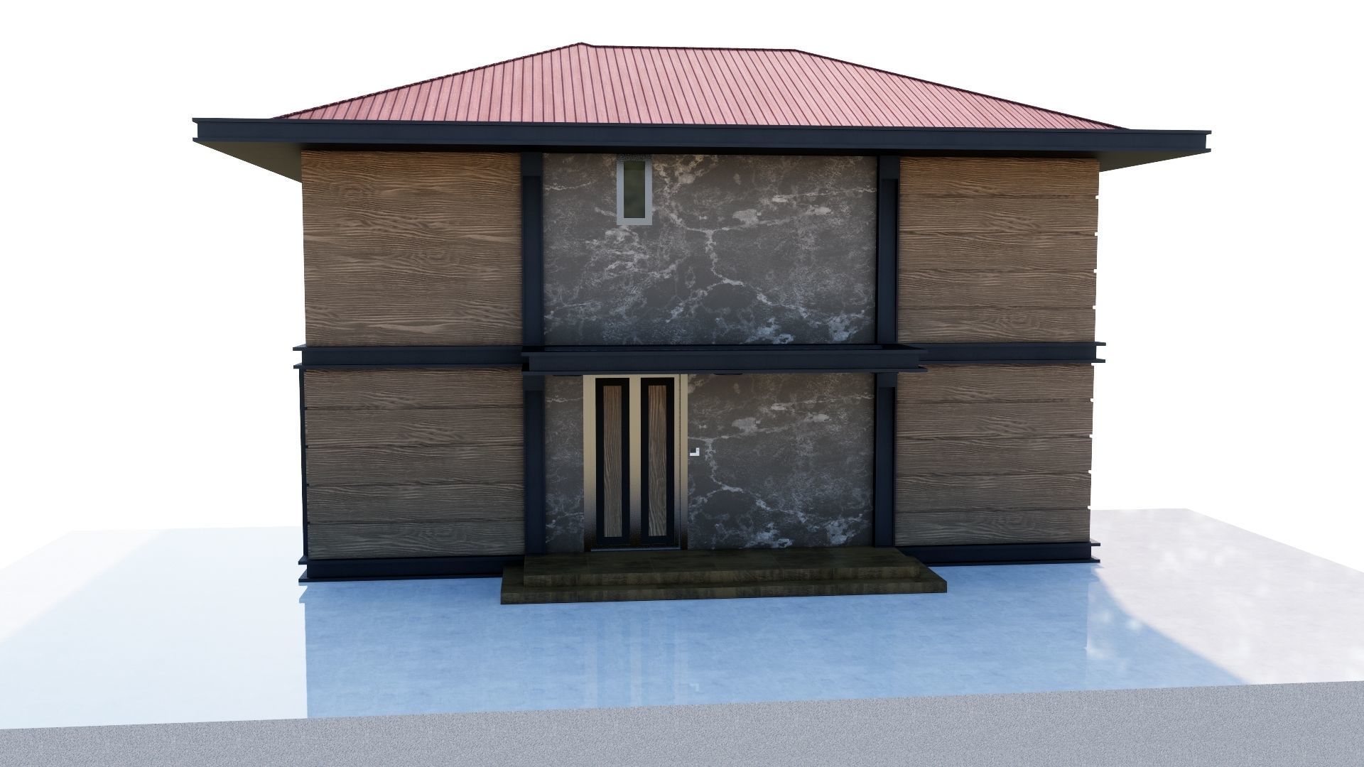 HOUSE 135 Low-poly 3D model_15