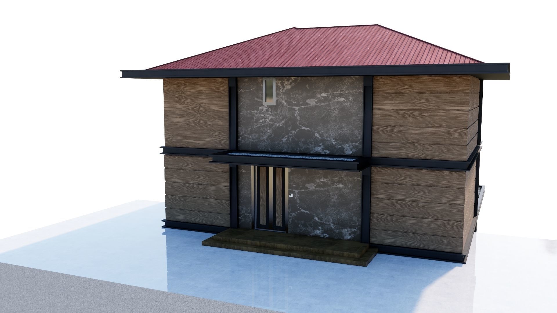 HOUSE 135 Low-poly 3D model_17