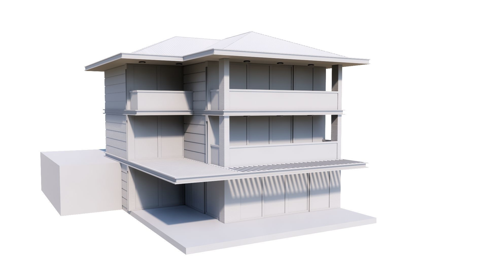 HOUSE 135 Low-poly 3D model_48
