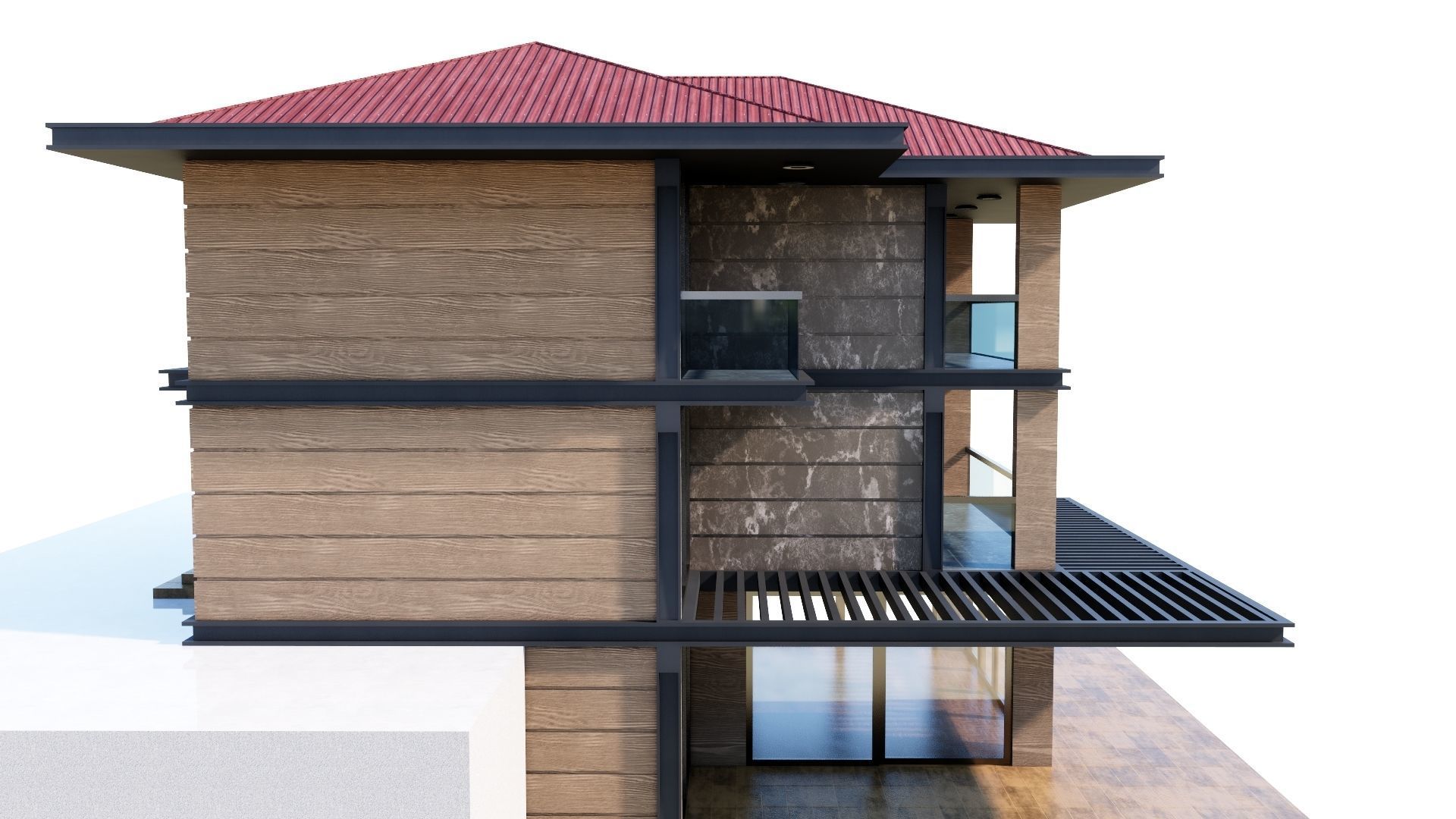 HOUSE 135 Low-poly 3D model_27