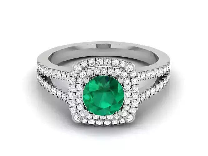 Women Solitaire Ring 3dm stl Render Detail