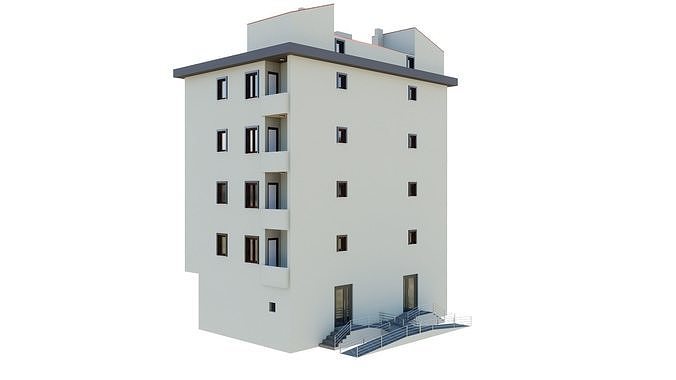 HOUSE 136 Low-poly 3D model 7