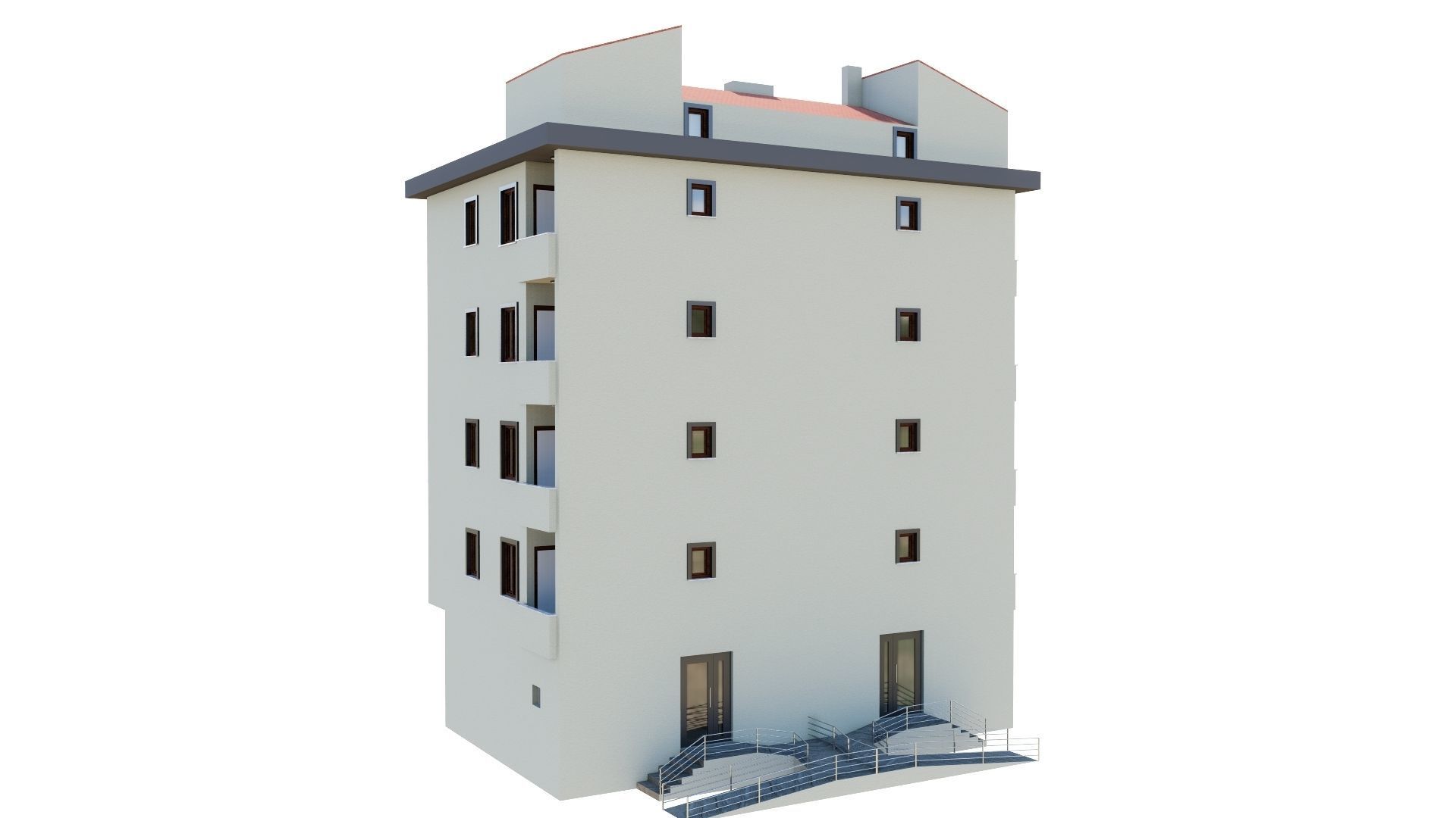 HOUSE 136 Low-poly 3D model_2