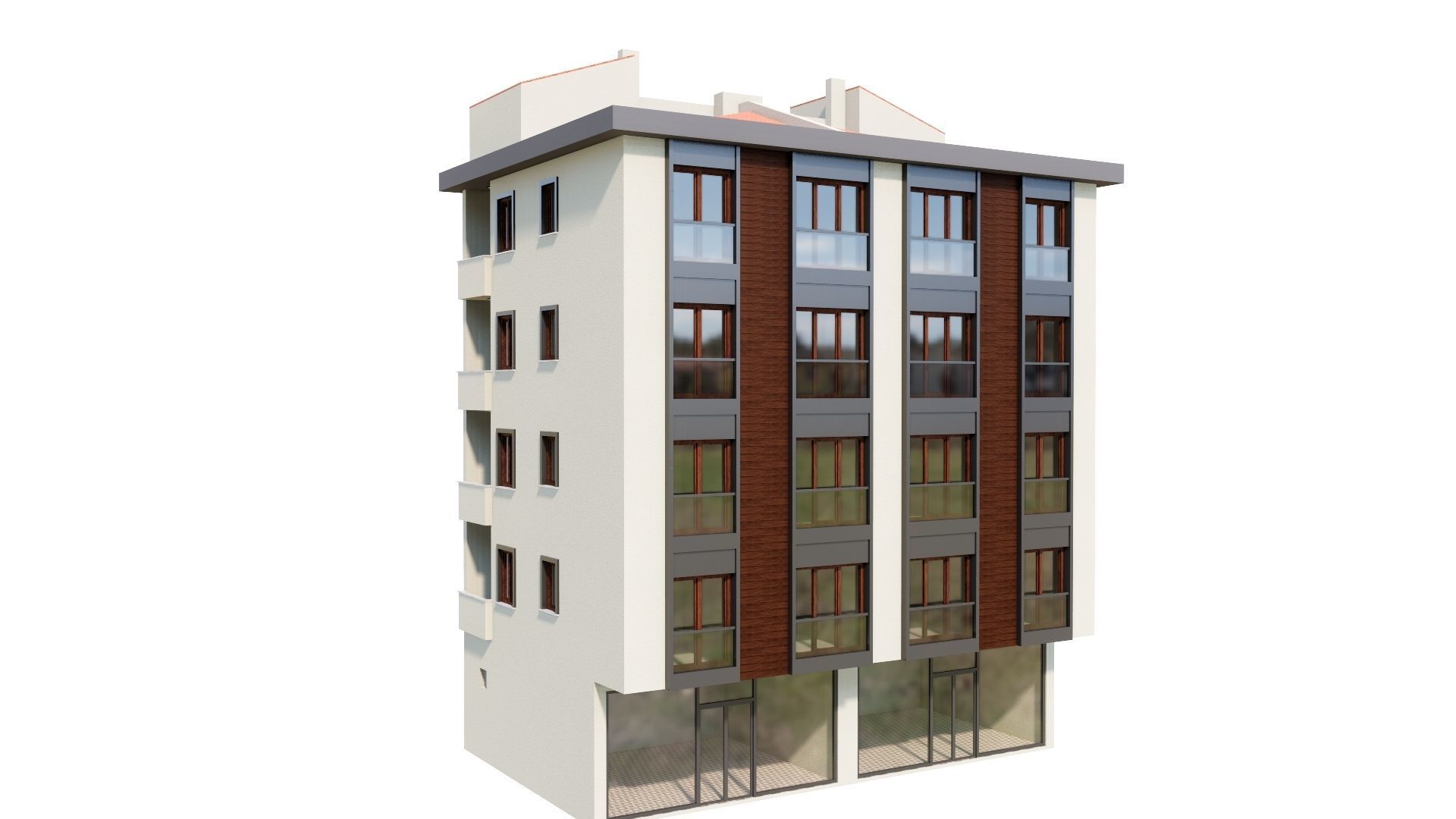 HOUSE 136 Low-poly 3D model_4