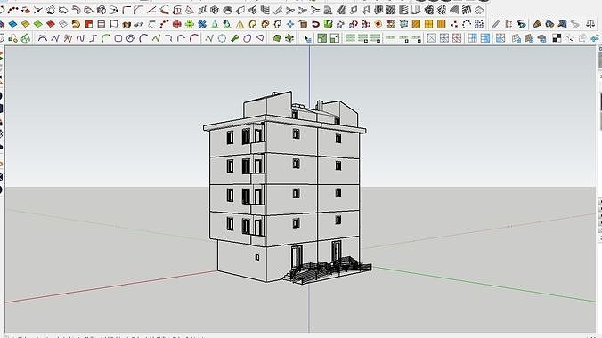 HOUSE 136 Low-poly 3D model 6