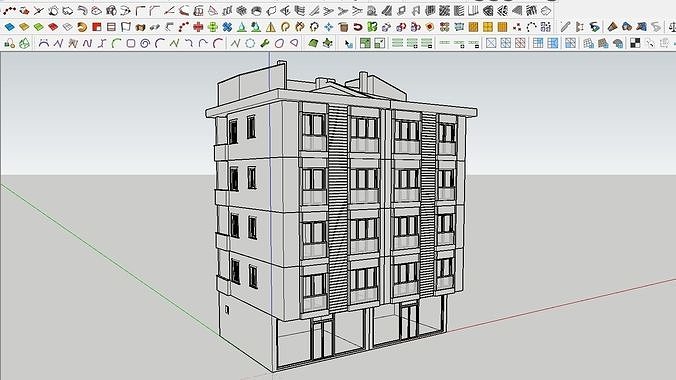 HOUSE 136 Low-poly 3D model 4