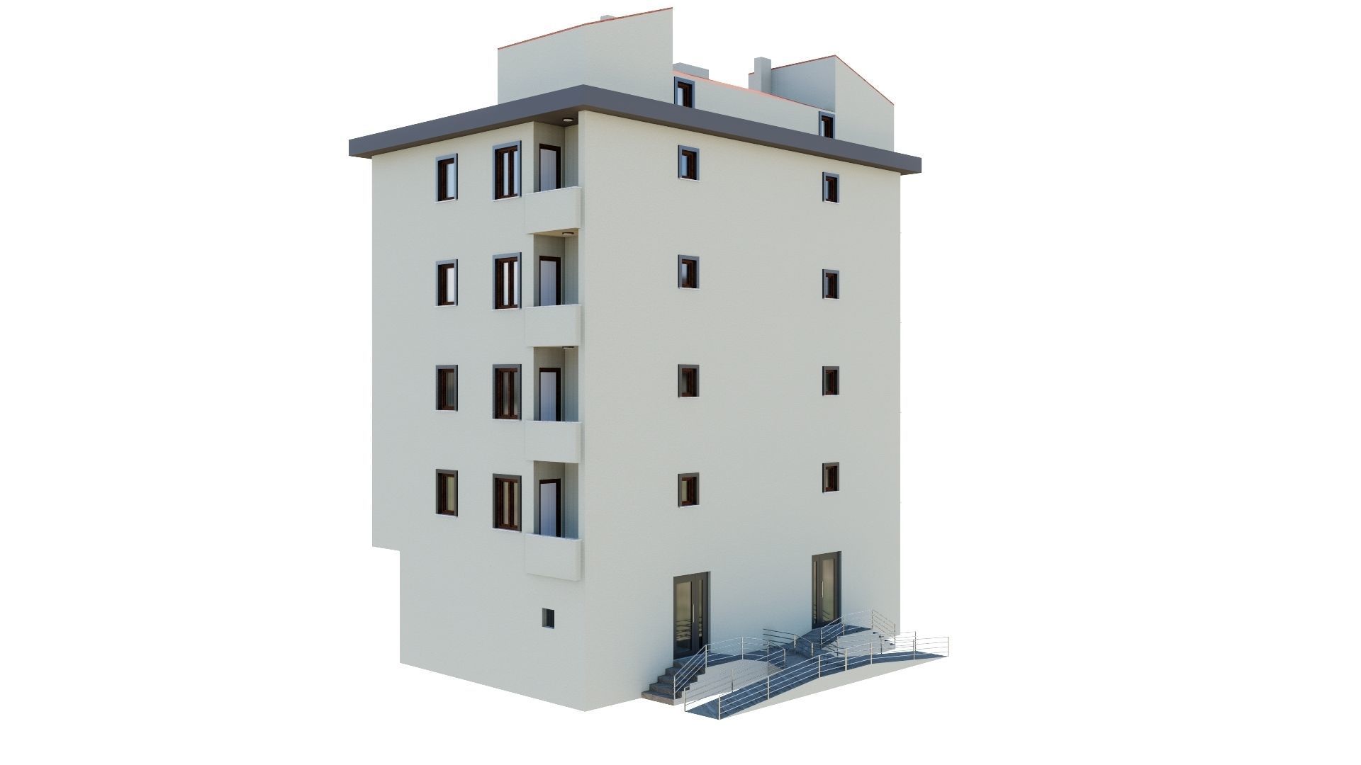 HOUSE 136 Low-poly 3D model_7