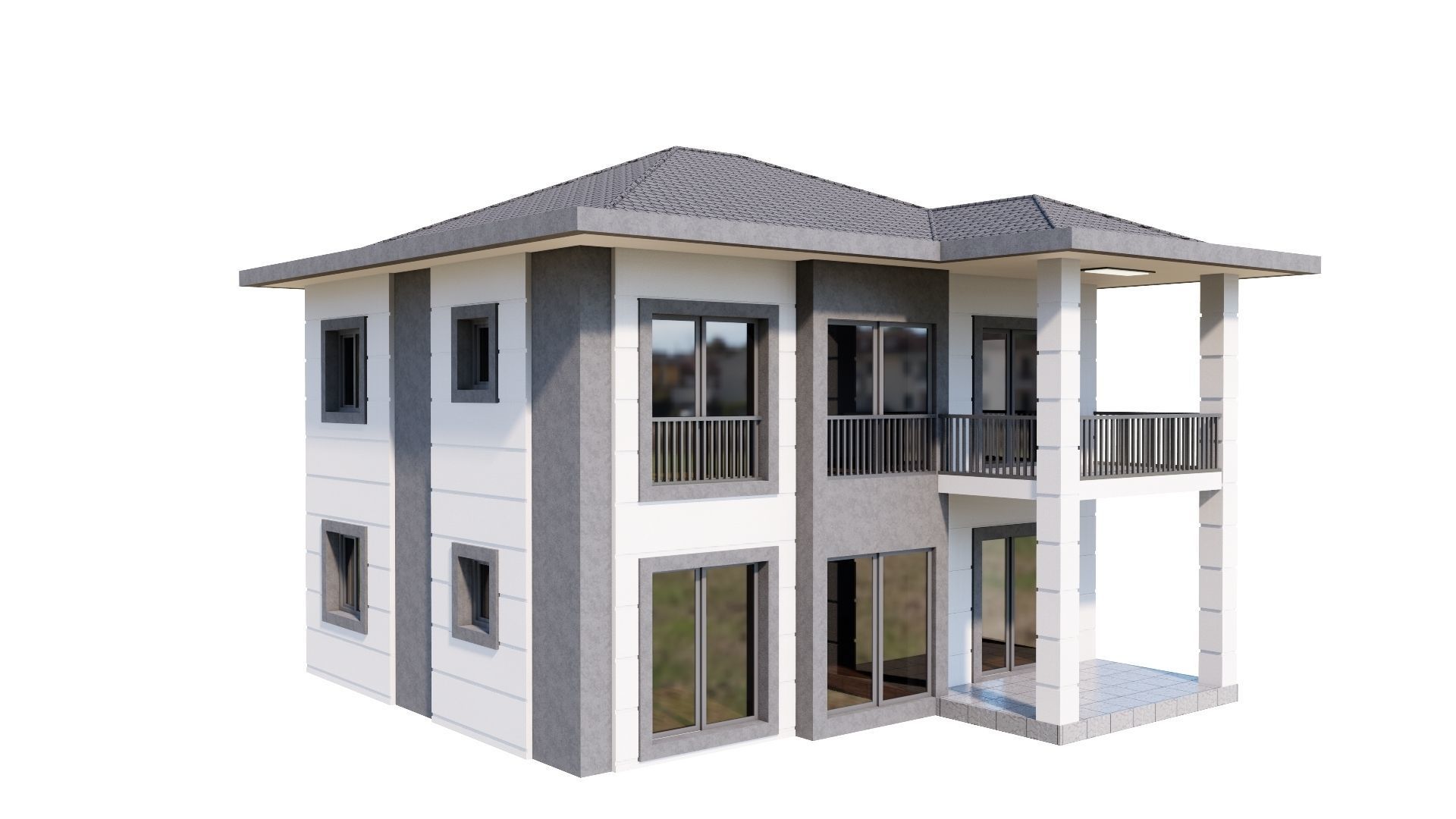 HOUSE 137 Low-poly 3D model_6