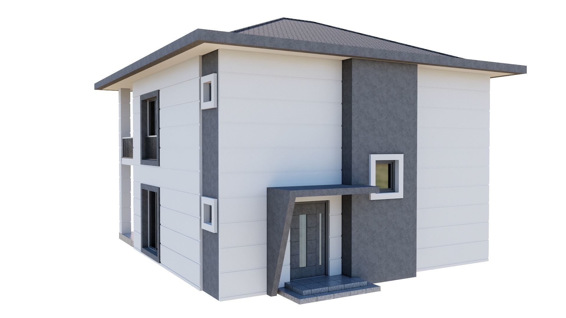 HOUSE 137 Low-poly 3D model_8