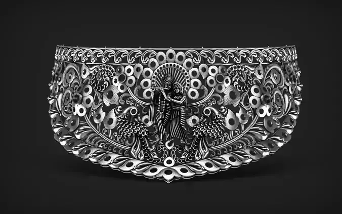 Indian God Necklace Set 01 3D print model