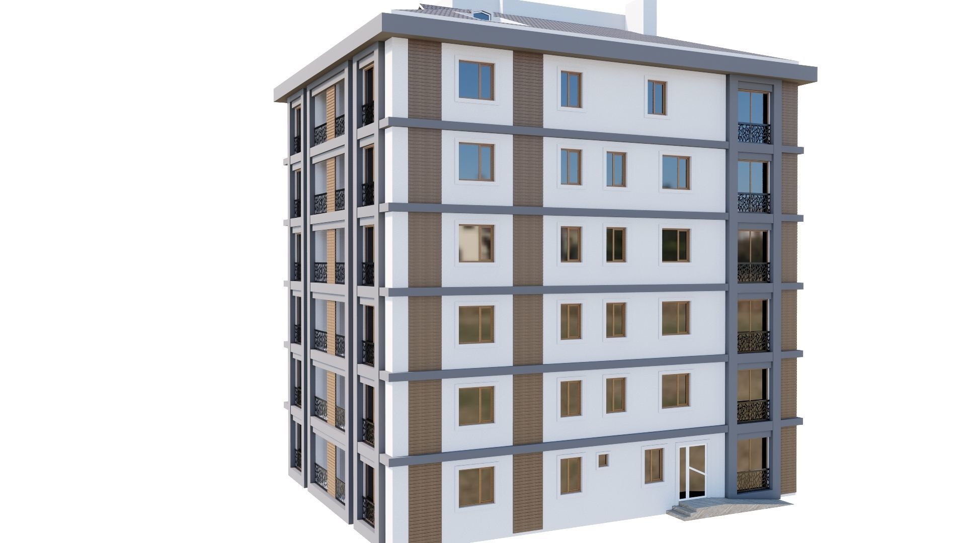 HOUSE 141 Low-poly 3D model_38