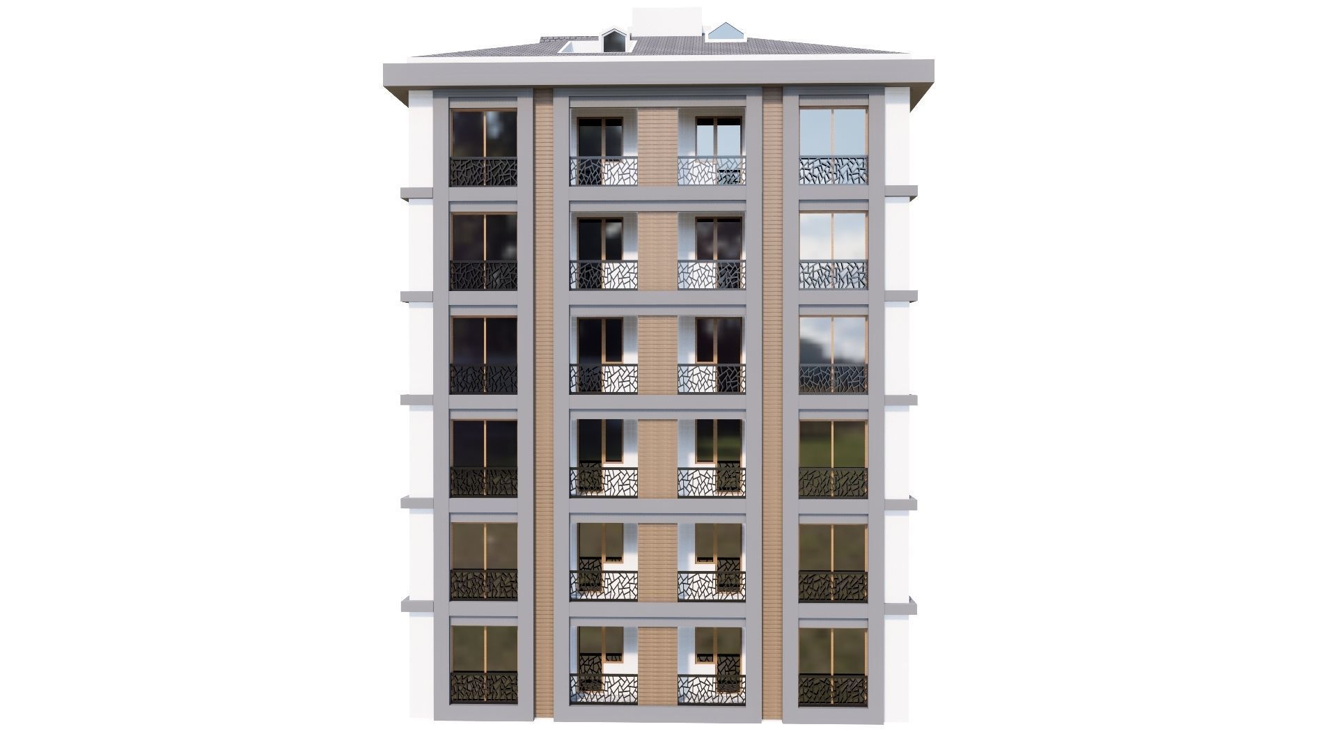 HOUSE 141 Low-poly 3D model_31